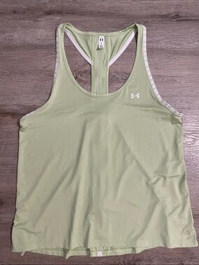 Under Armour | Heat Gear Green Racerback Athletic Tank size large